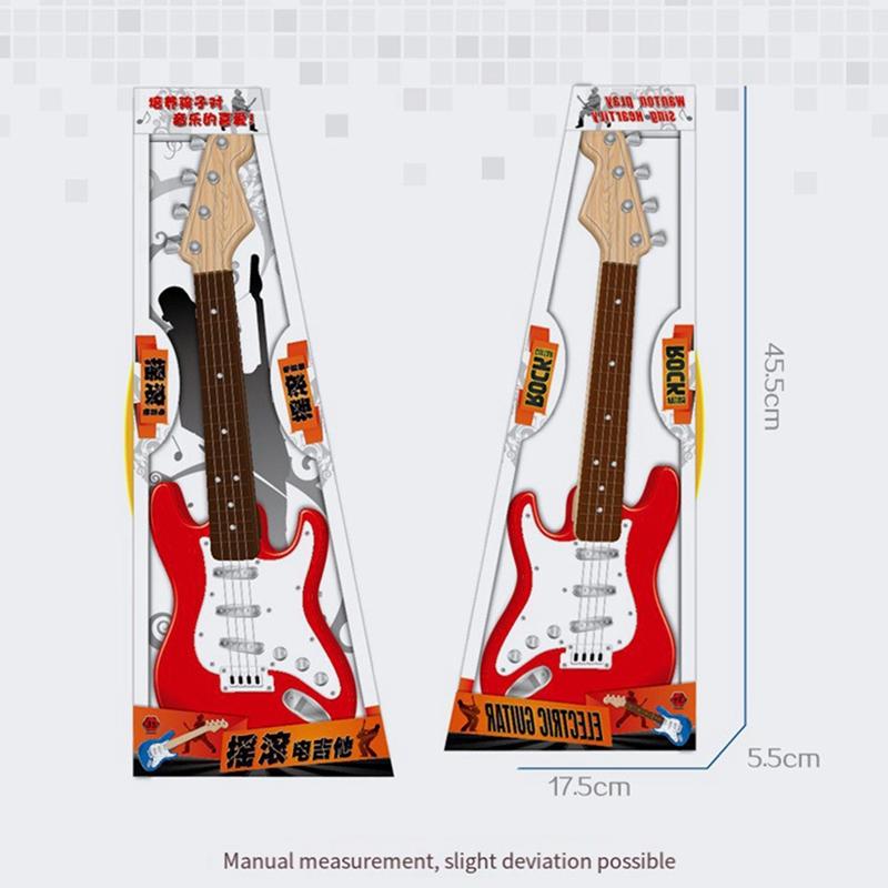 17In Çocuklar İçin Gitar Oyuncağı,Çocuklar İçin 4 Telli Elektrik Gitar Müzik Aletleri,Taşınabilir Elektronik Enstrüman Oyuncağı