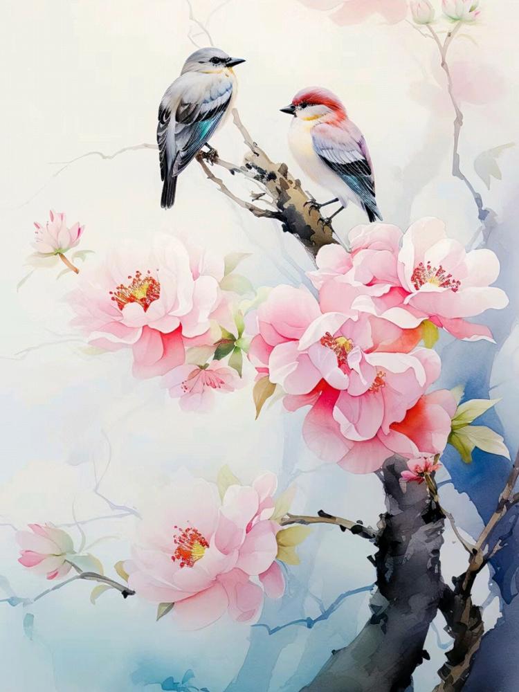 Full Square/Round Drill Diamond 5D DIY Diamond Painting Flower Bird Animal Embroidery Mosaic Cross Stitch Kit Home Decor Gift