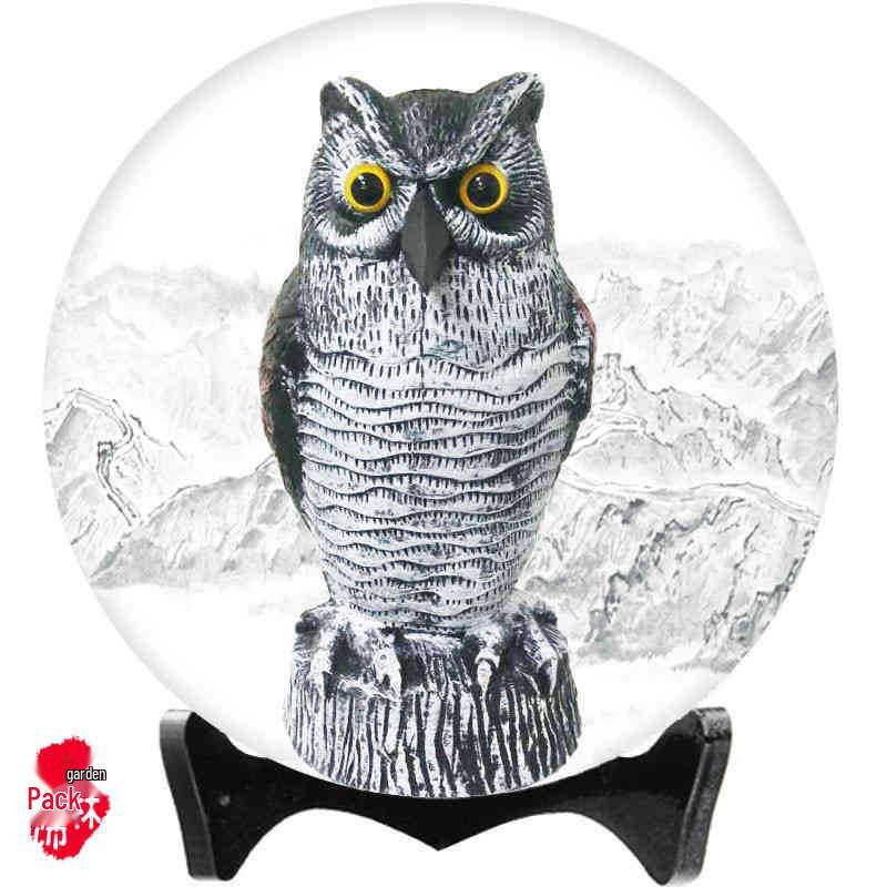 Waterproof Owl Ornament: Animal Repellent Garden Decoration