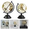 Earth Sphere with Gold Trim and Exposeds Wire Detailing World Globe