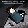 Für Honor Magic V Flip 5G Hülle Echtes Rindsleder + PC Scharnierschutz Handyhülle