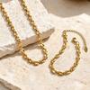 Punk StrapChain Necklace for Women Handmade Chain Necklaces Gold Plated Stainless Steel Chokers Jewelry Gift