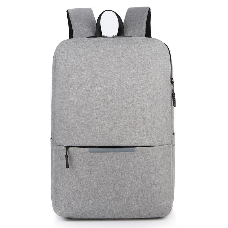 TS JYL laptop bag,Simple Backpack Solid Oxford Unisex Casual Daily Bag 15.6 серый