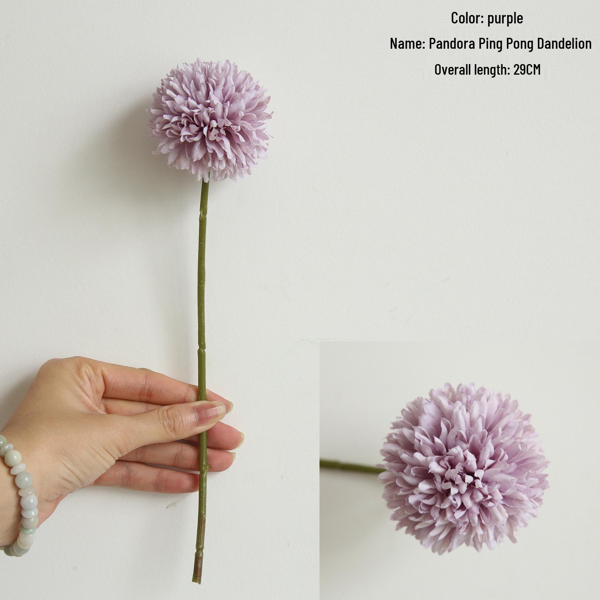 Dandelion Thistle Ball Artificial Flower for Wedding Decoration and Handicraft. фиолетовый