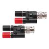 2pcs BNC Male To Dual 4mm Banana Female Socket Binding Post RF Coaxial Splitter Adapter Connector