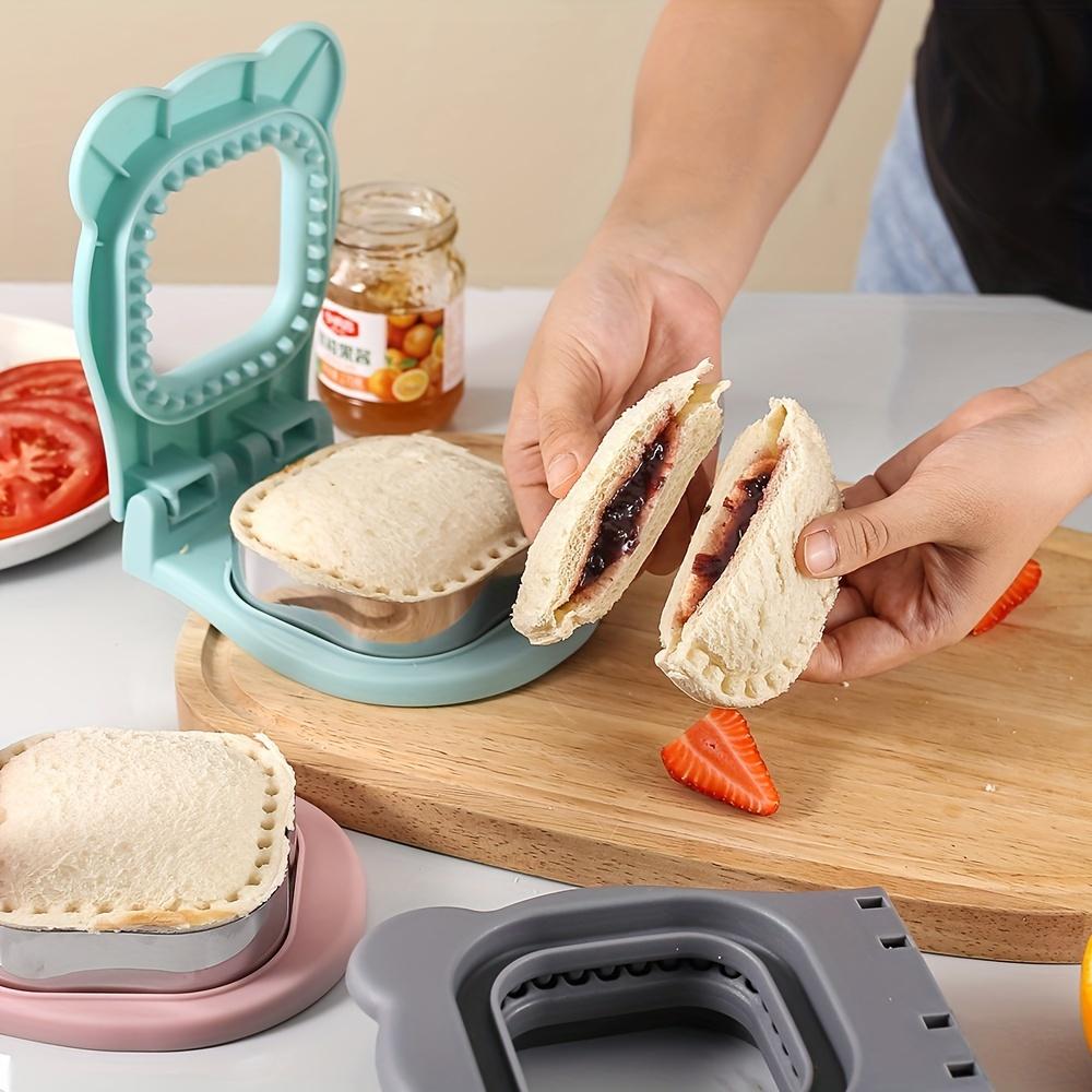 1 stk Kraftig manuell smørbrødskjærer - Rustfritt stål (430) med presise skjærekanter for perfekt firkantede smørbrød, brød, matbokser