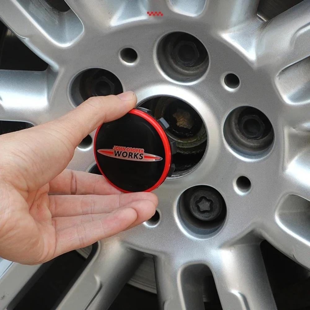 4ks 54mm 56mm Logo John Cooper Works Znak Krytky Středů Koleček Auta Kryty Ráfků Koleček Kryt Stylingové Doplňky pro MINI JCW