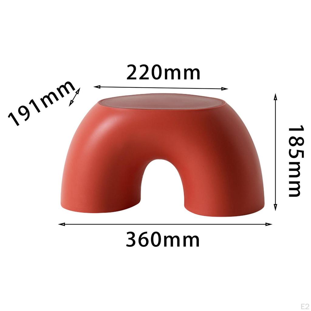 , Jungen und Mädchen, Innen- und Außenbereich, Bogenförmiges Kunststoffdesign, Hocker aus Kunststoff für Kinder