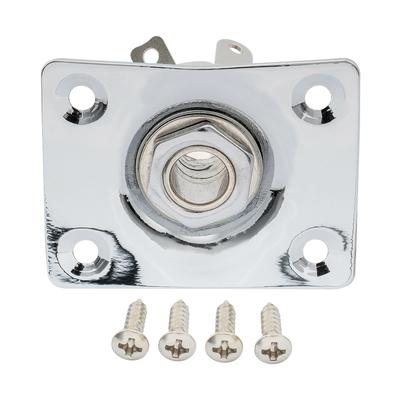 Musiclily Guitar Jack Plate Chrome Rectangular