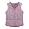 Women's Autumn/Winter Fleece-Lined Vest Thickened Warm Waistcoat Short Down Gilet Slim-Fit and Versatile