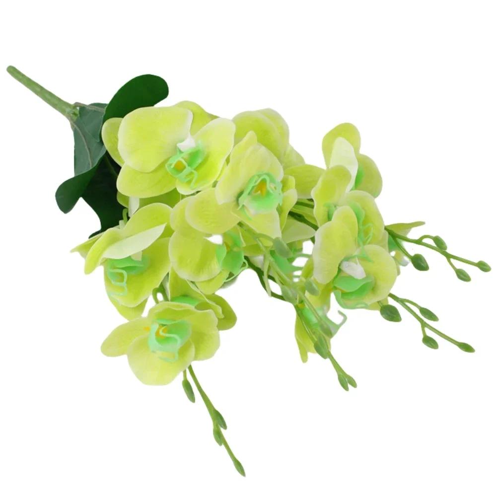 Fake Flower Artificial Flowers Artificial Bouquet Artificial Butterfly Orchids Floral Decoration Home Decor 20 Heads