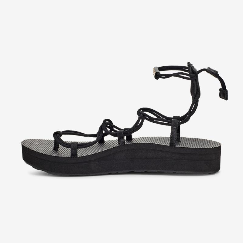 Teva Women 4cm Heel Lace Up Sandals Black Stvf2417890 Blk