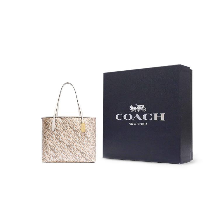 New COACH City PVC Tote Bag Shopping Bag Handbag Shoulder Bag Large Size Women's Chalk White CF342-IMCHK