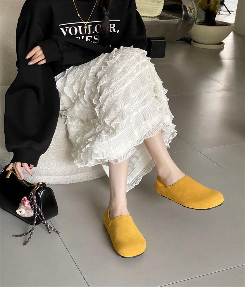 25 autumn and winter new soft leather matte acne shoes casual Boken shoes casual comfortable lazy versatile