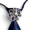 Korean Style Crystal Brooch Tie – Campus & Dance Uniform Accessory