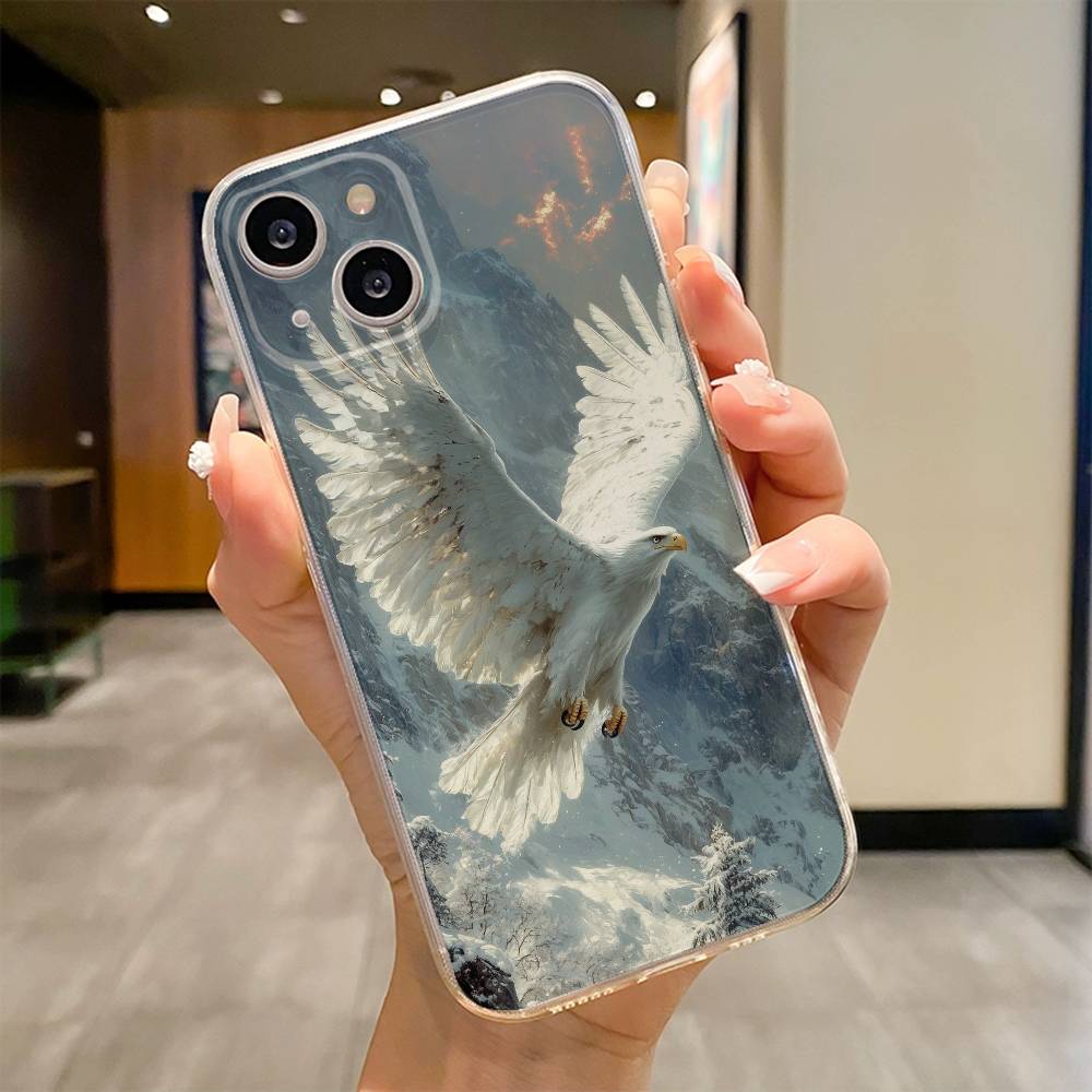 Eagle Cool Animal Phone Case For iPhone 17 16e 16 15 14 13 12 11mini Pro Max X XR XSMAX 8 7 Air Plus Soft Cover