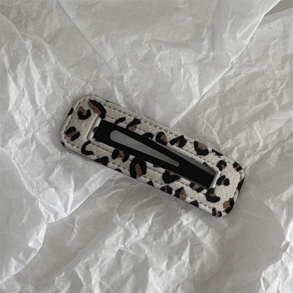 Polka Dot Leopard Print Leather Star Hair Clip - Cloud Cutout BB Clip for Side Bangs