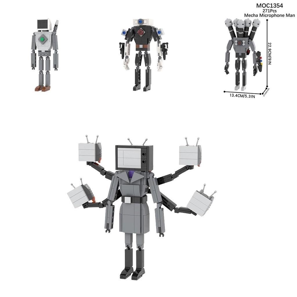 Moc Skibidi Toilet Vs. Speaker Tv Building Blocks Plastic Diy Toy Set Pieces)