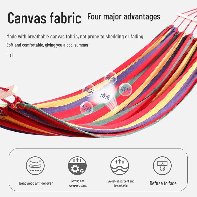 Anti-Rollover Double Outdoor Camping Hammock