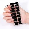 16Pcspack French Nail Art Stickers Black White Solid Color Minimalist Nail Polish Film Party Daily Nail Decoration Stickers