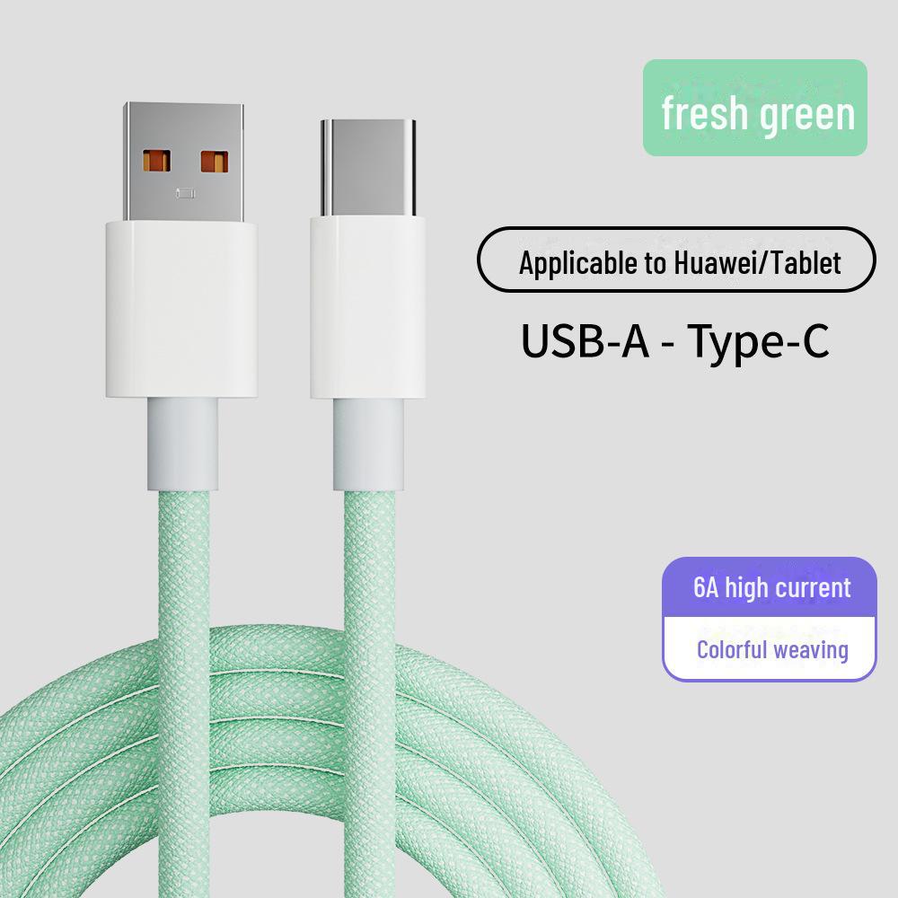 High-Quality Braided Data Cable for Apple 15PD20W & Huawei/Xiaomi 66W Fast Charging