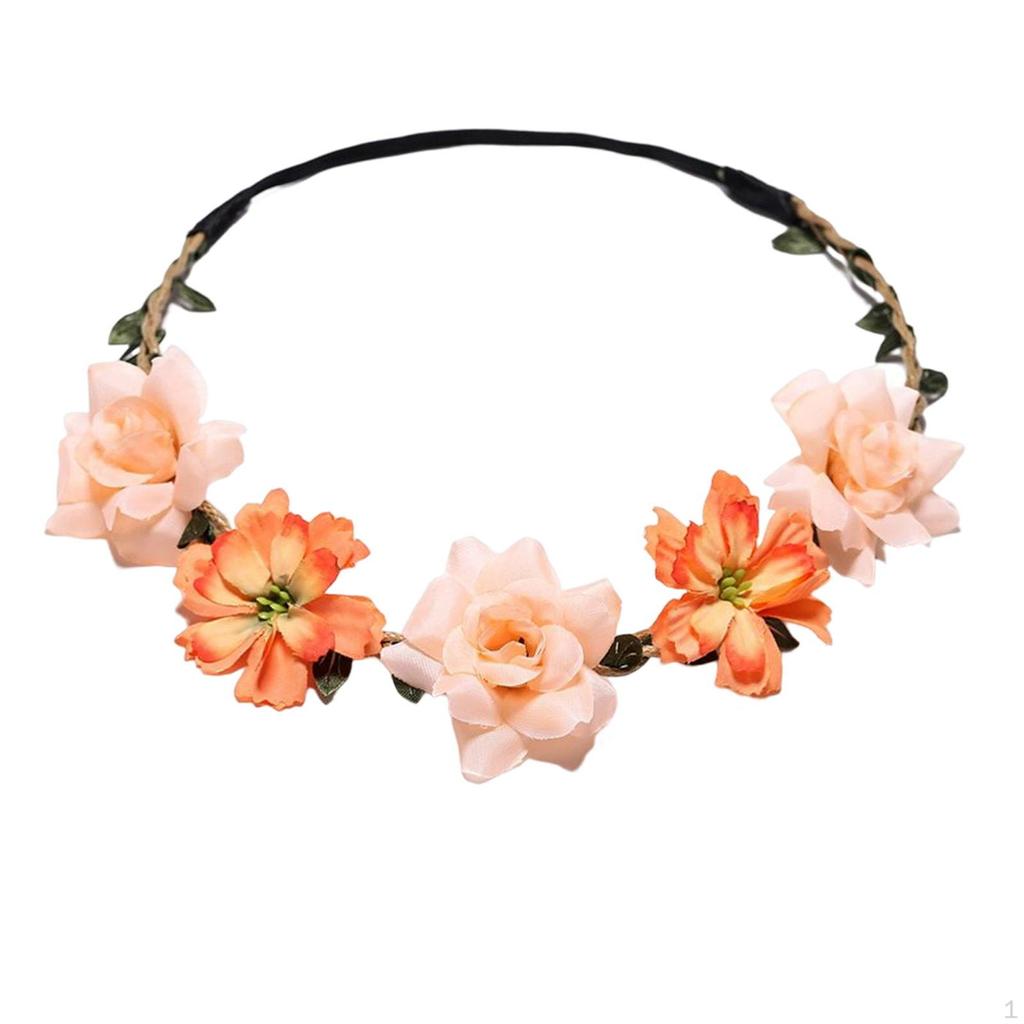 Hair Garland Boho Charm Head Wreath Brid Headpiece Headdress for Halloween Birthday Prom