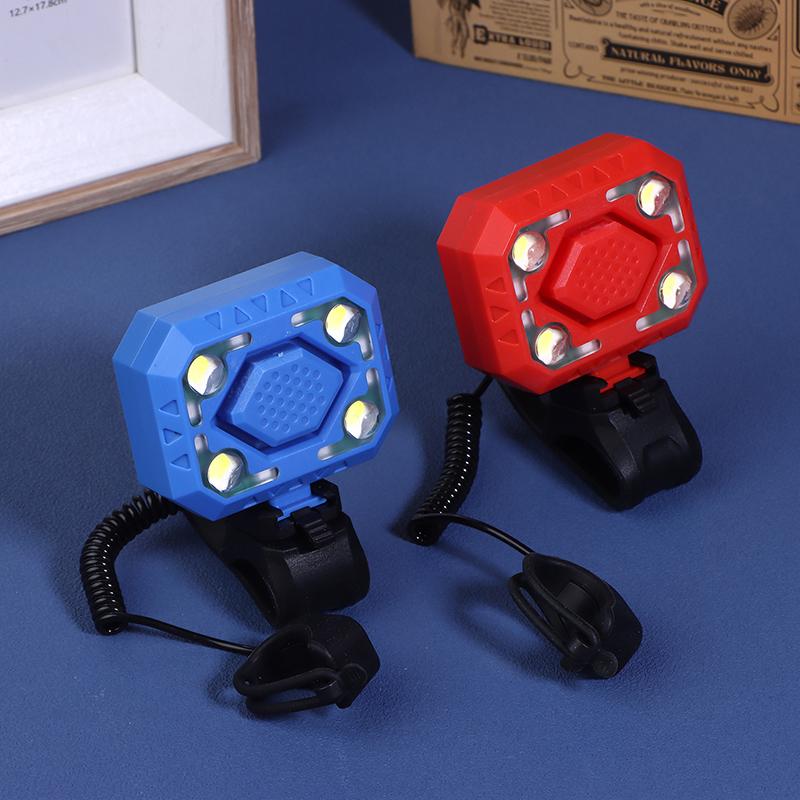 Bike Light Electronic Bell Mountain Bike Horn Type-C Rechargeable Cycling Warning Lamp Cycling Headlight For Night Safety Riding