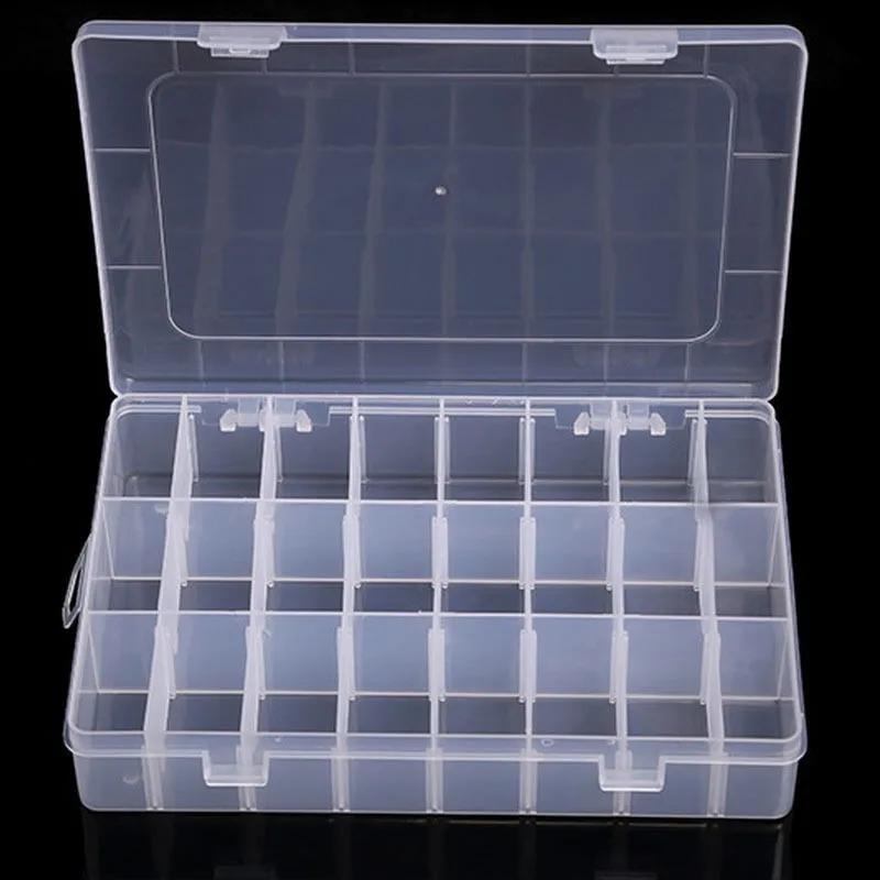 10/15/24/36 Grids Plastic Organizer Box Storage Container Jewelry Box With Adjustable Dividers For Beads Arts DIY Crafts Storage