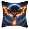 Pillow Covers Cartoon Charizards Sofa Decorative Home Double-Sided Printing Short Plush Cute Cushion Cover