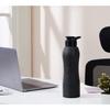 Stainless Steel Water Bottle with Hand Grip and Sipper, Set of 2 | Leak-Proof |  | 1000 Ml (Black)