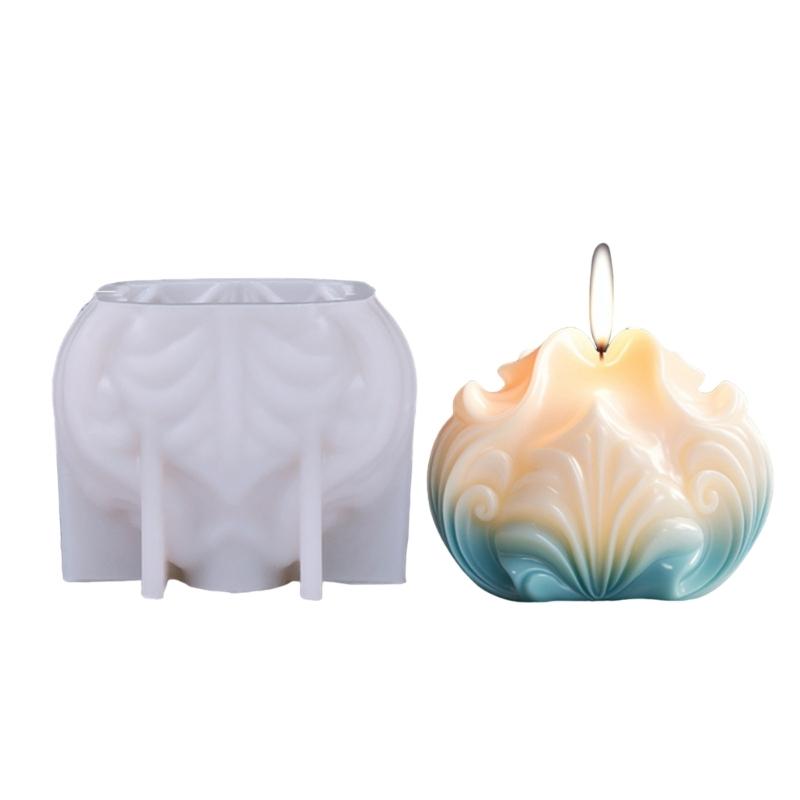 Conch Textured Candle Molds, 3D Conch Candle Molds for DIY Candle Gypsum Ornament Home Decorations,