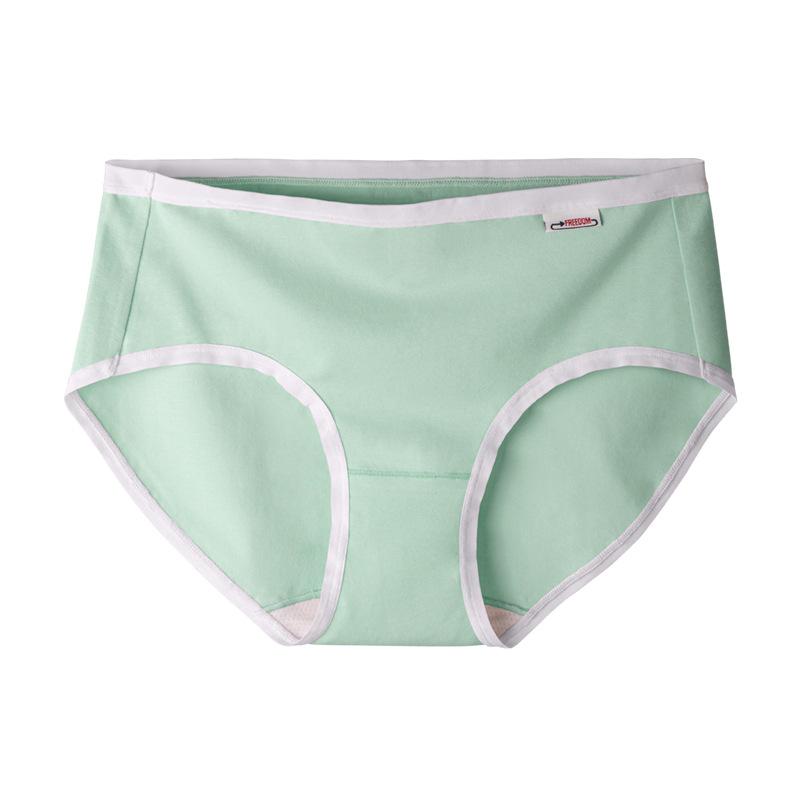 Women's Spring and Summer Cotton Grade 7A Anti Bacterial Antiodor Anti  Bacterial Mid Waist Briefs
