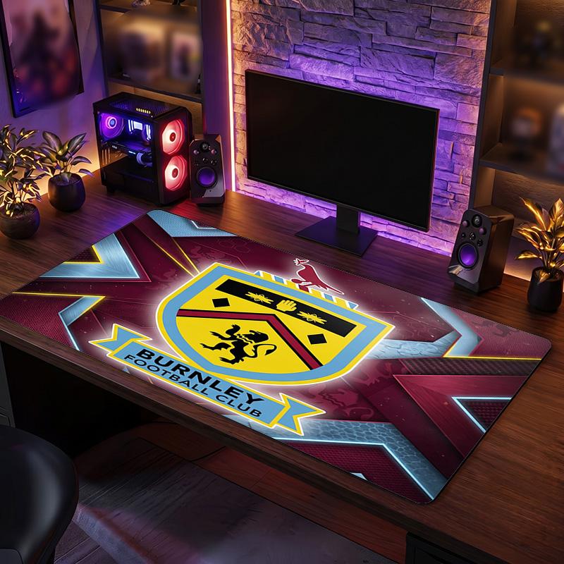 Burnley Football Print Large Mouse Pad, Anti-Slip Extended Gaming Desk Mat for Office Home