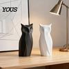 Geometric Owl Figure 3D Printed Abstract Figurine, Modern Minimalist Night Statue Statue, Decorative Bird Sculpture for Home Office Decoration