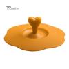 Heart Handle Anti-Dust Coffee Mug Glass Cup Cover Lid