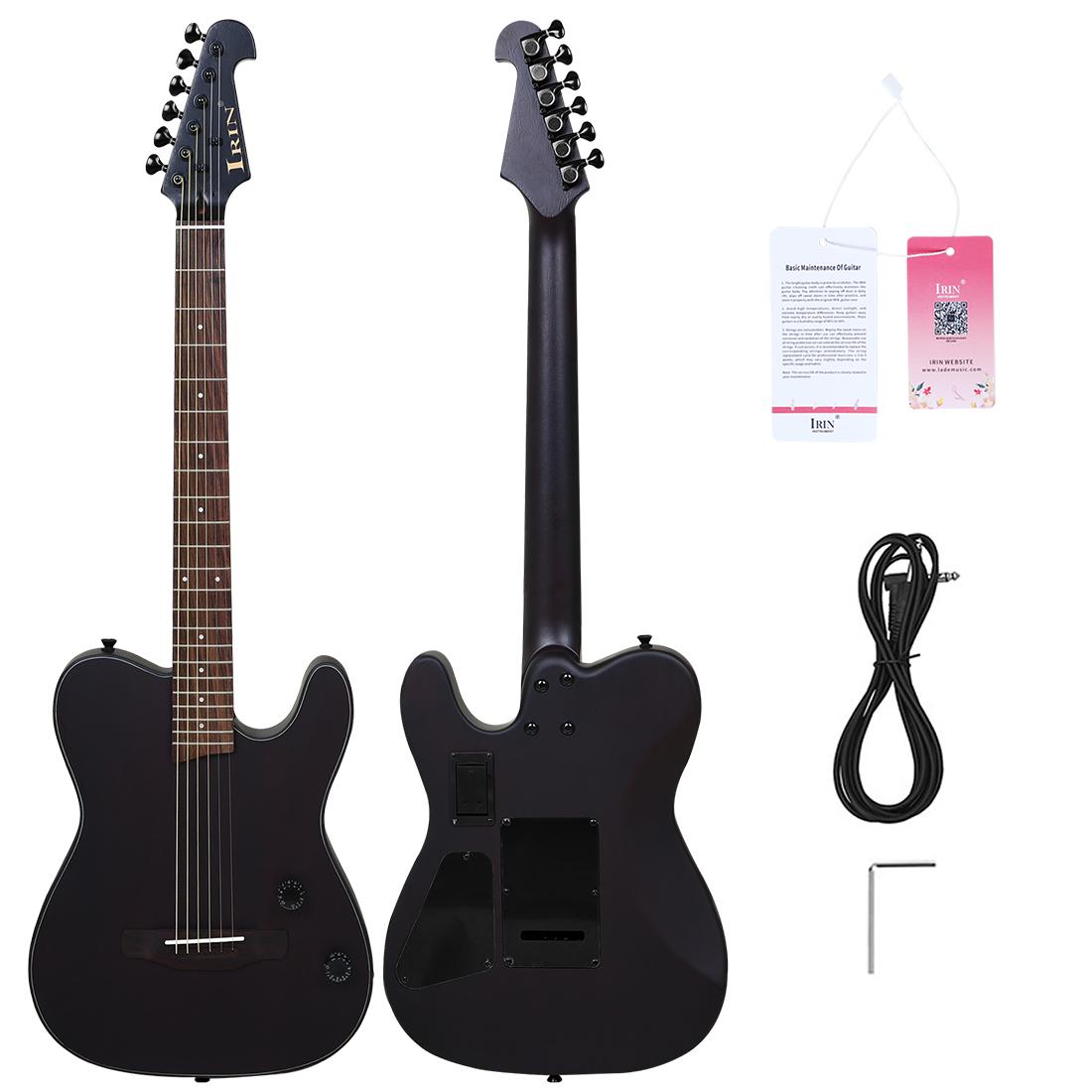 IRIN Silent Electric Guitar 22-Fret Full Solid Top Acoustic-Electric with Unique Hybrid Tone Electric Wooden Guitar Instrument
