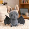 Soft Bat Stuffed Animal Funny Plush Toy, Cute Flying with Wings, Hanging Toy Kawaii Plushie for Bed Dorm Decor, Halloween Gift Kids Adults