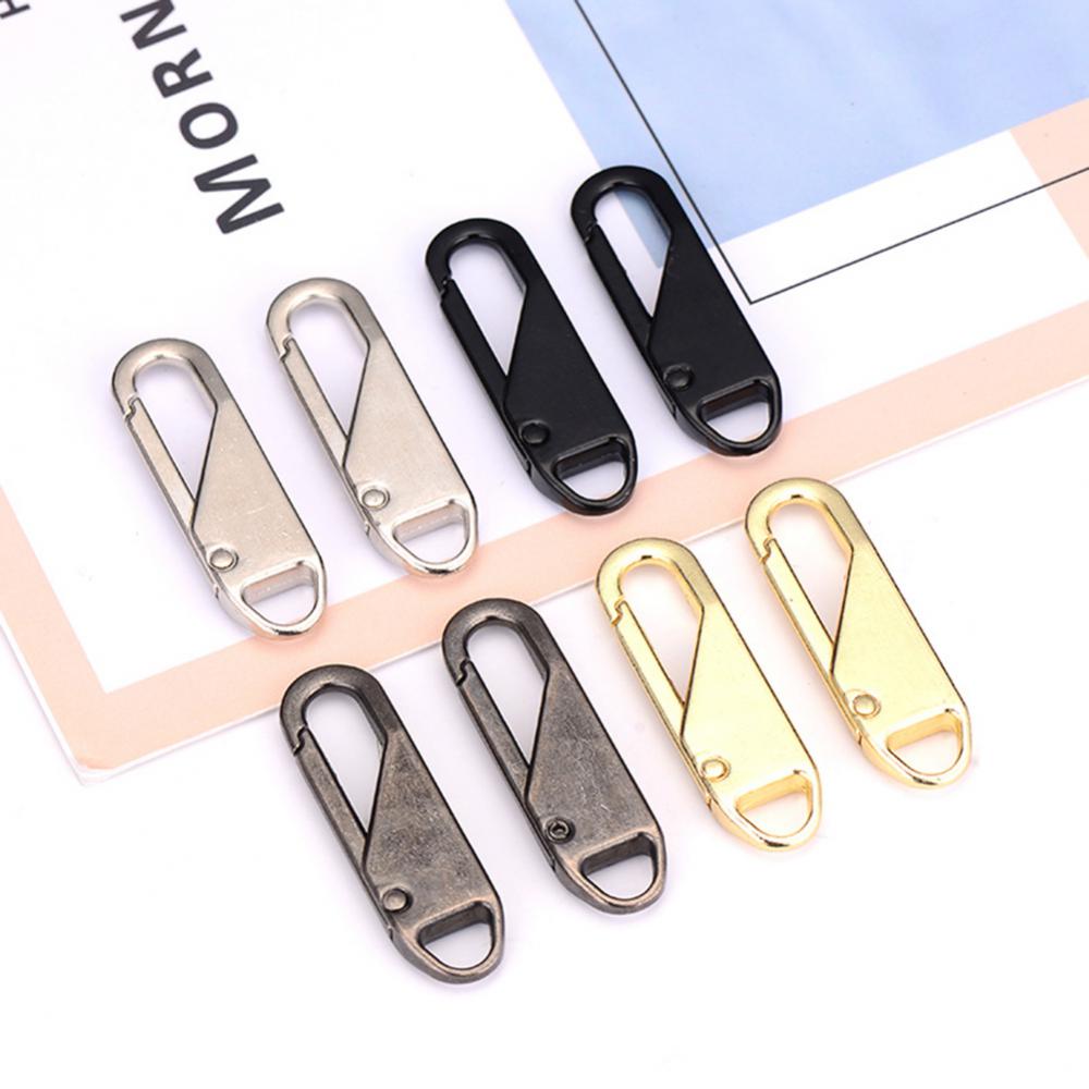 4Pcs/set Zipper Slider Puller Instant Zipper Repair Kit Replacement for Broken Buckle Travel Bag Suitcase Zipper Head DIY Sewing Craft
