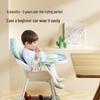 Adjustable Portable High Chair for Infants - Foldable Children's Dining Seat with Double Layer Tray