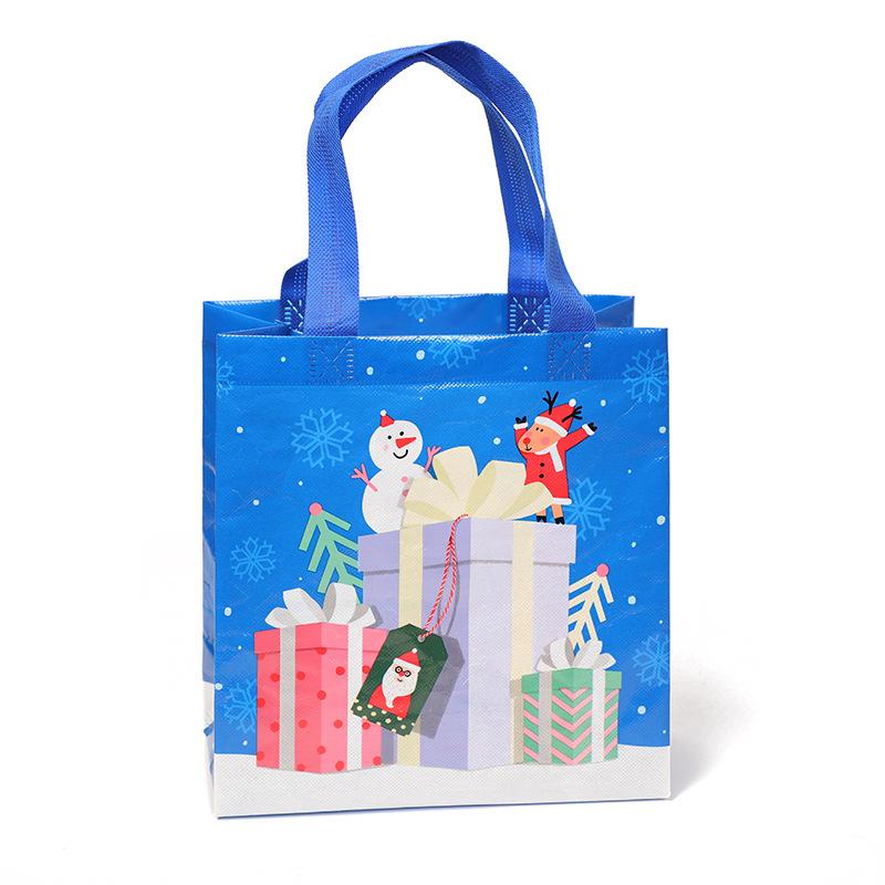 Reusable Christmas Bag Non-woven Fabric Christmas Decoration Storage Bag Non-woven Shopping Bag For Holiday Gift-giving