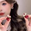 2026 Red Firework Beaded Earrings: Stylish & Luxurious High-End Accessory for Autumn/Winter