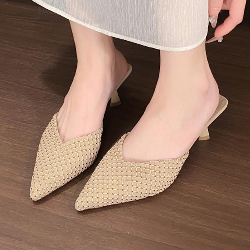 Fashion Women Pointed Toe Slippers Summer Dress High Heels Shoes Fashion Elegant Stilettos Pumps Sexy Woman Sandals 2025 Mujer Zapatos