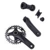 Children Hollow Integrated Crankset Aluminum Alloy BCD104mm 36T Children Crankset for BB68 Threaded 
