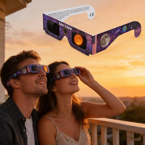 Professional Sun Glasses Solar Eclipse Glasses UV IR Filter Sun Glasses Adults Safe Shades for Direct Sun Viewing