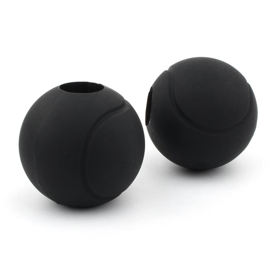 2PCS 24-32mm Motorcycle Bumper Guard Blocks Anti-drop Protector Black Rubber