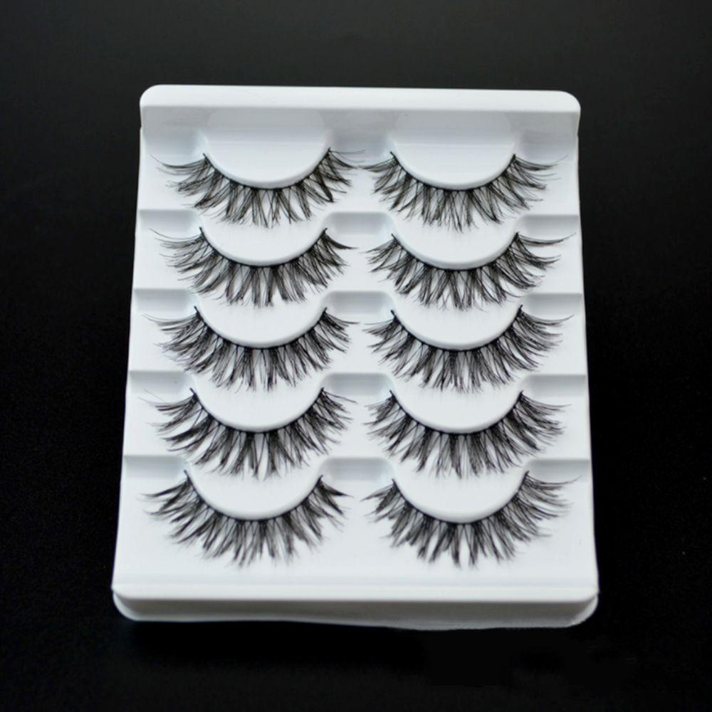 Buy Messy Natural 5 Pairs Professional False Makeup Fake Eyelashes ...