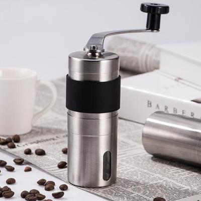 Silver Kaffekvarn Mini Rostfritt Stål Hand Manuell Handgjord Kaffeböna Burr Kvarnar Kvarn Köksverktyg Krokus Kvarnar