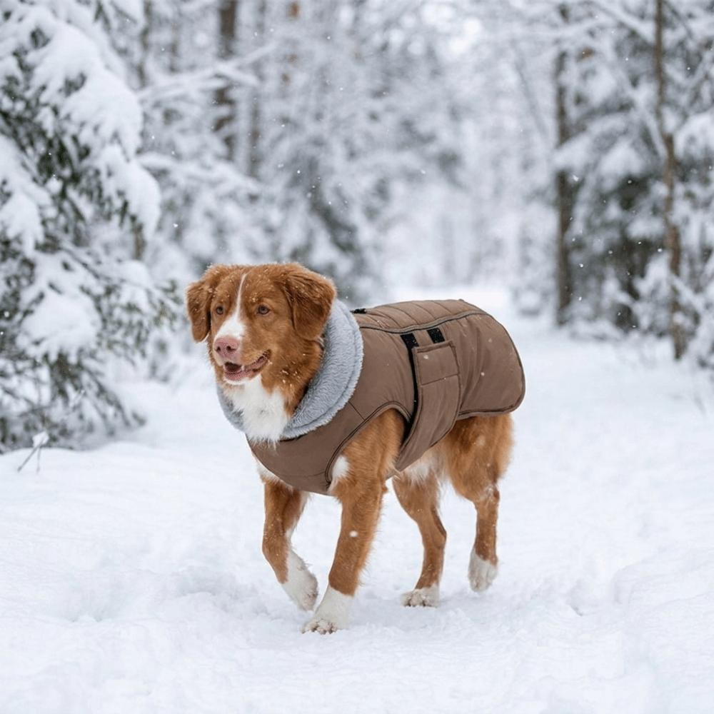 Windproof Dog Winter Coat Thickened Dog Ski Suit Padded Pet Coat Dog Vest Jacket  Outdoor