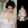 Lace Flower Bridal Veil Long Bride Head Gauze Elegant Wedding Veils  Wedding Accessories