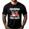 Grandma Of The Two Fast 2 Curious Birthday 2nd Little Racer Vintage T Shirt Men Mens Clothing 2025